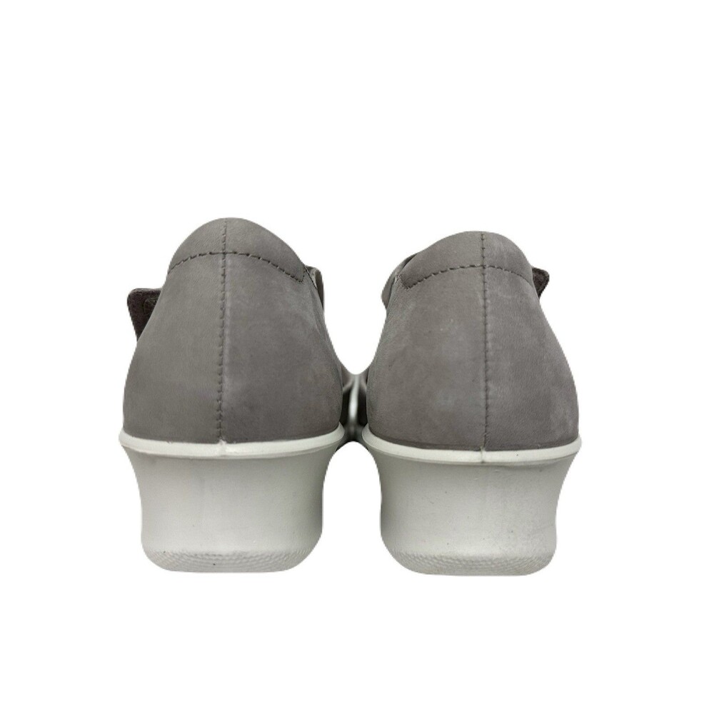 NEW ECCO Felicia Womens Size 38 / 7-7.5 Grey Rose Nubuck Leather Mary Jane Wedge - Picture 6 of 8